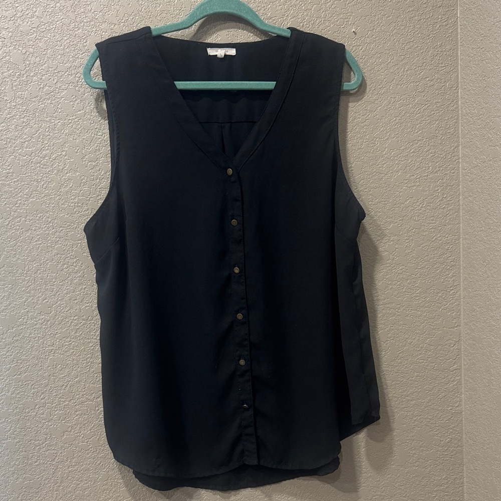 Maurices Black Button-Down Blouse